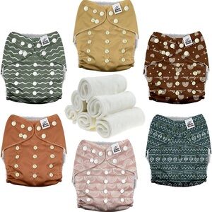 Mama Koala POCKET DIAPER 3.0 WITH INSERTS - 6 PACK(Hope in the Desert)